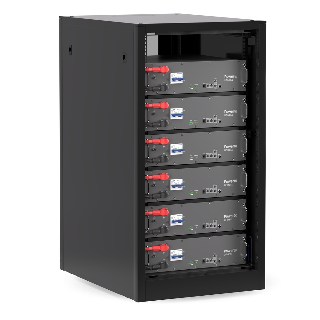 PowerPlus Energy T Rack Series 6 x 3RU Battery Cabinet IP21 Indoor Rack Mounted Cabinet