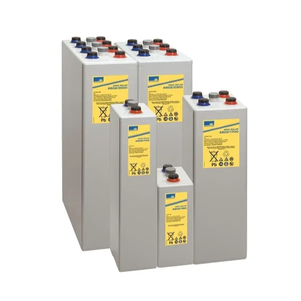 [A602/750] Sonnenschein Solar Sealed 2V Gel Cell, A602/750, battery links included, AH @ C100 = 707