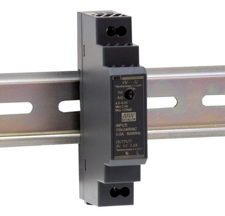 [HDR-15-5] Mean Well 5V 12W 2.4A DC Din Rail Power Supply