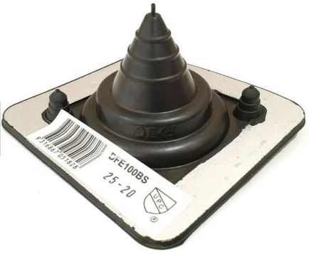 [DEKTITE] Deks DFE100BS 0 - 35mm (0 - 1.5") Black EPDM Dektite Solar #0 Roof Flashing
