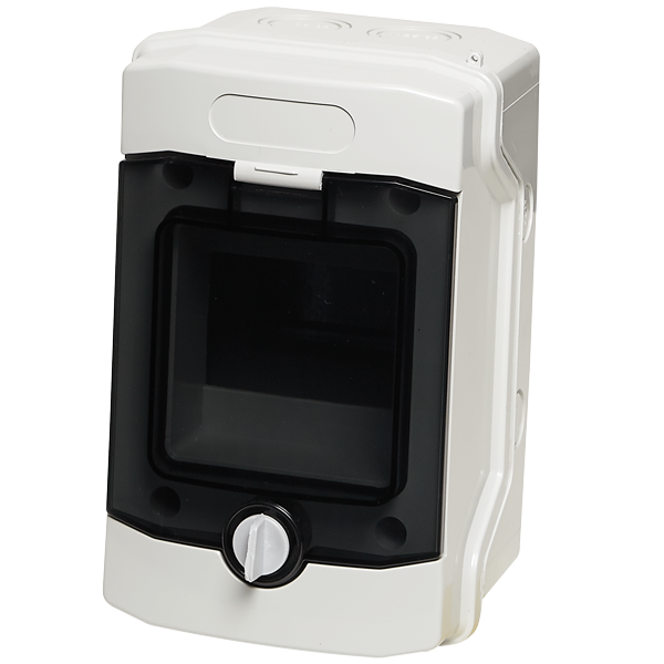 [E-04W] IMO 4 pole IP65 enclosure, 127 x 200 x 100 transparent door