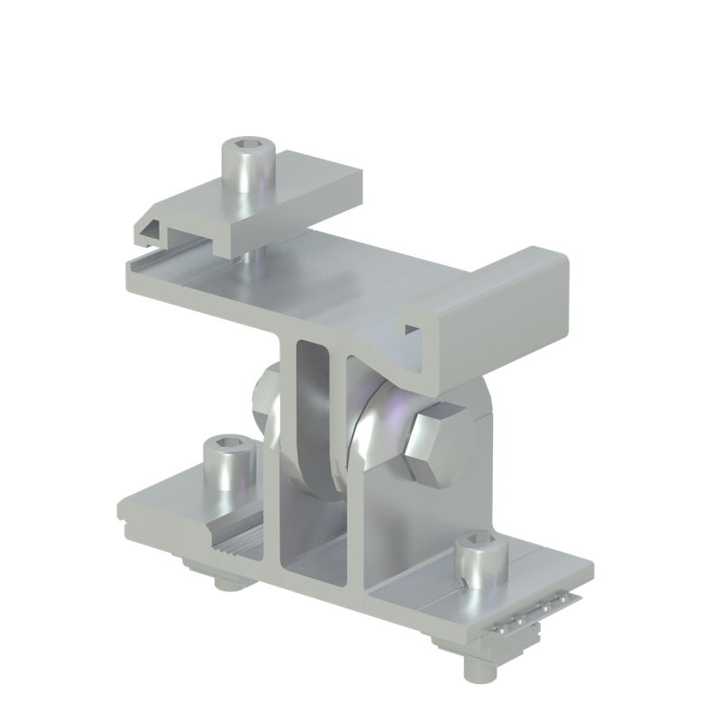 [BR-R110/EW/G] Clenergy E-W Adjustable Bracket for T-Rail 110 with Grounding