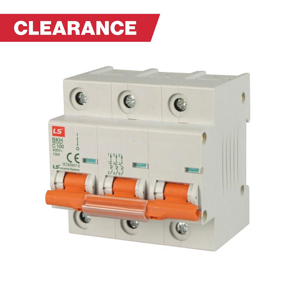 [BKH3P80-C] CLEARANCE LSIS 80A Three-Phase MCB (C Curve) 27mm Pitch
