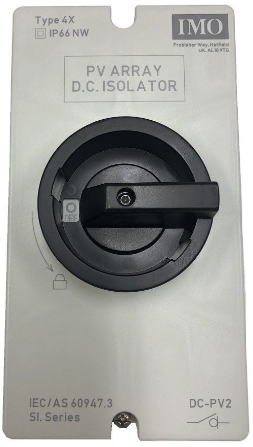 [SI32-PEL64R-4T-M25A] IMO Enclosed DC Isolator 4P/32A with link bars (IP66NW)