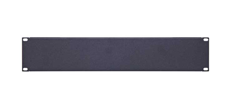 [H5142A] PowerPlus 2RU Black Steel 19” Rack Blanking Panel