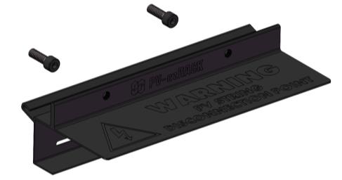 [DCS-SR260/123/BA] Clenergy PV-ezRack SolarRoof, Solar DC Connectors Shroud, Black Anodized