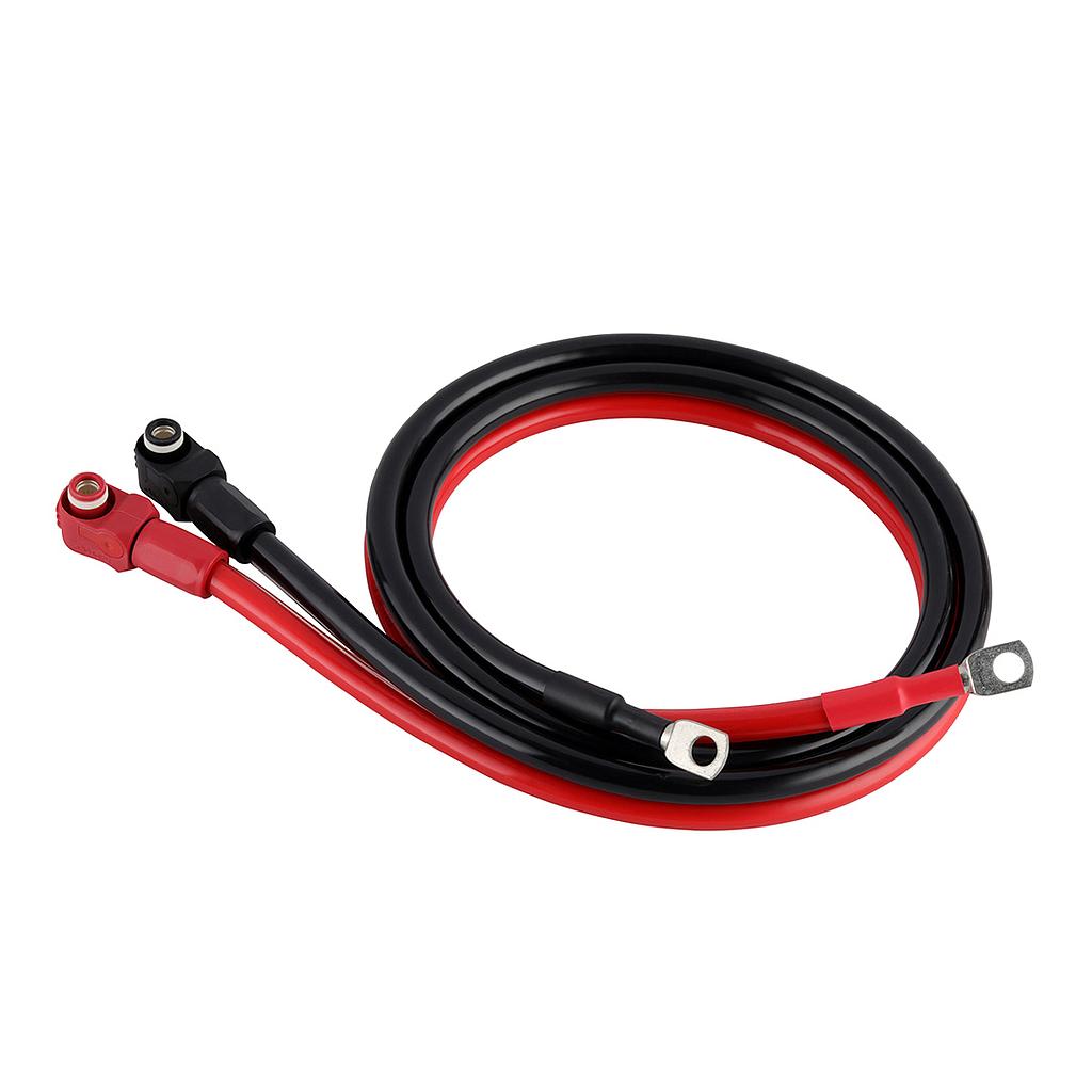 [CAL16.75A] PowerPlus 16mm2 double insulated Battery Cable 750mm long with Amphenol Connectors and M8 Lug (Pair - Red and Black)