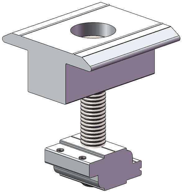 [ER-IC-ST30/G] Clenergy PV-ezRack Inter Clamp, Standard 30mm with Grounding Pins