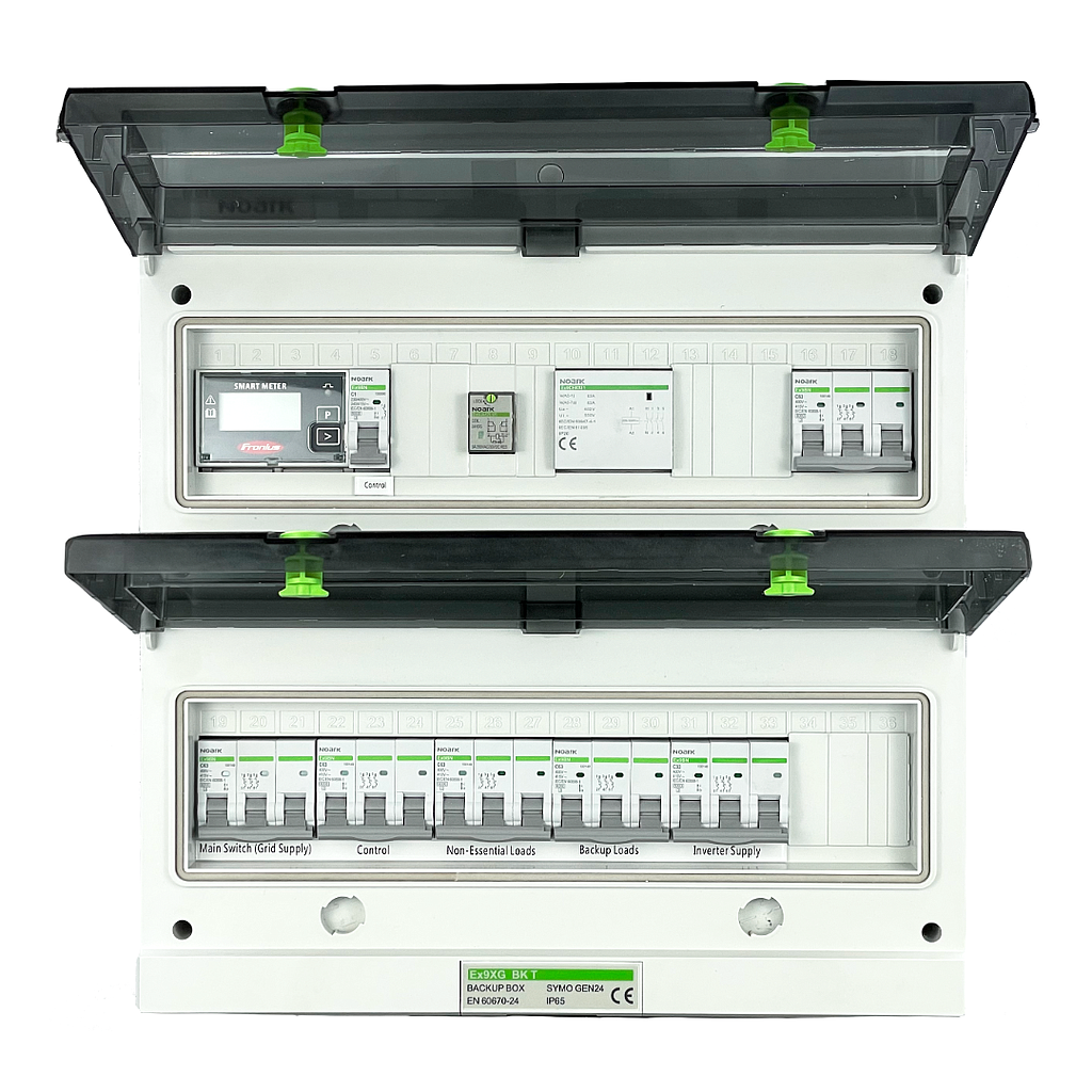 [FRONIUS-3P-BACKUPBOX] Noark 63A Three Phase IP65 Backup Box For Fronius Symo GEN24 Plus & Verto Plus* 