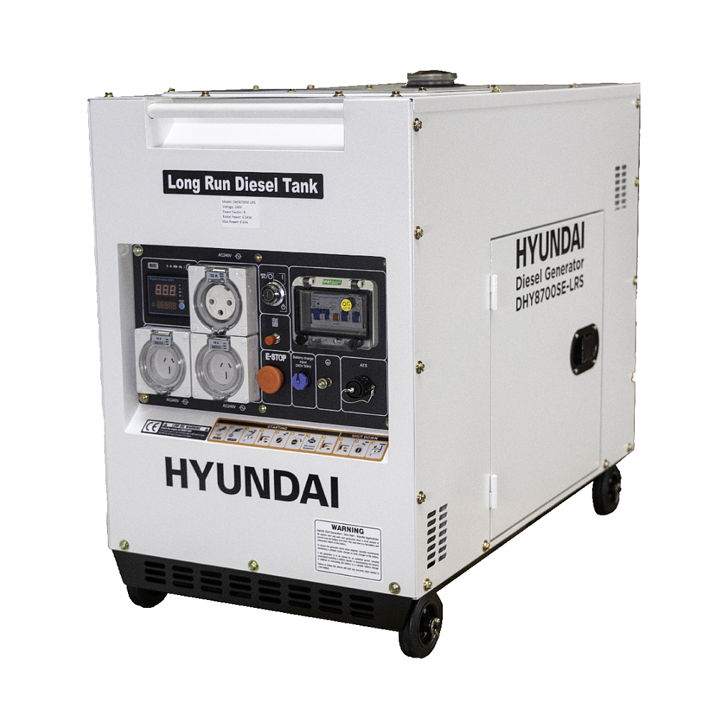[DHY8700SE-LRS] Hyundai DHY8700SE-LRS 8kVA Single Phase Diesel Generator