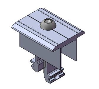 [ER-IC-28/42/L50/G] Clenergy PV-ezRack, Zano Inter Clamp 28-42 mm, Length 50mm with Grounding Pins