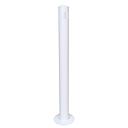 76mm x 1000mm Surface Mounted Stainless Steel White Bollard with Fixing Kit