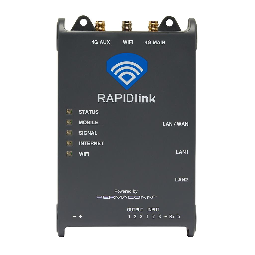 [RL10-500MB-5Y] Permaconn RAPIDlink Industrial 4G Modem Router With WiFi - Includes 500MB/Month 5-year data plan